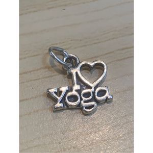 .925 I Love Yoga Sterling Silver Jewelry Charm #sport #namaste